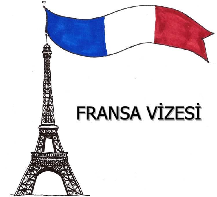 Fransa vizesi başvurusu için gerekli belgeler ve Fransa bayrağı